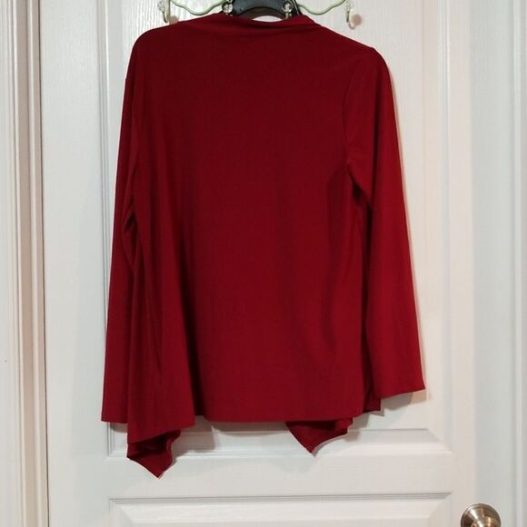 Red and tan blouse - Picture 2 of 3